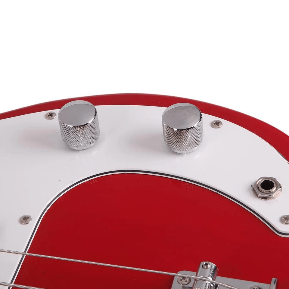 Glarry GP Electric Bass Guitar with Amplifier, Red, Full Starter Kit