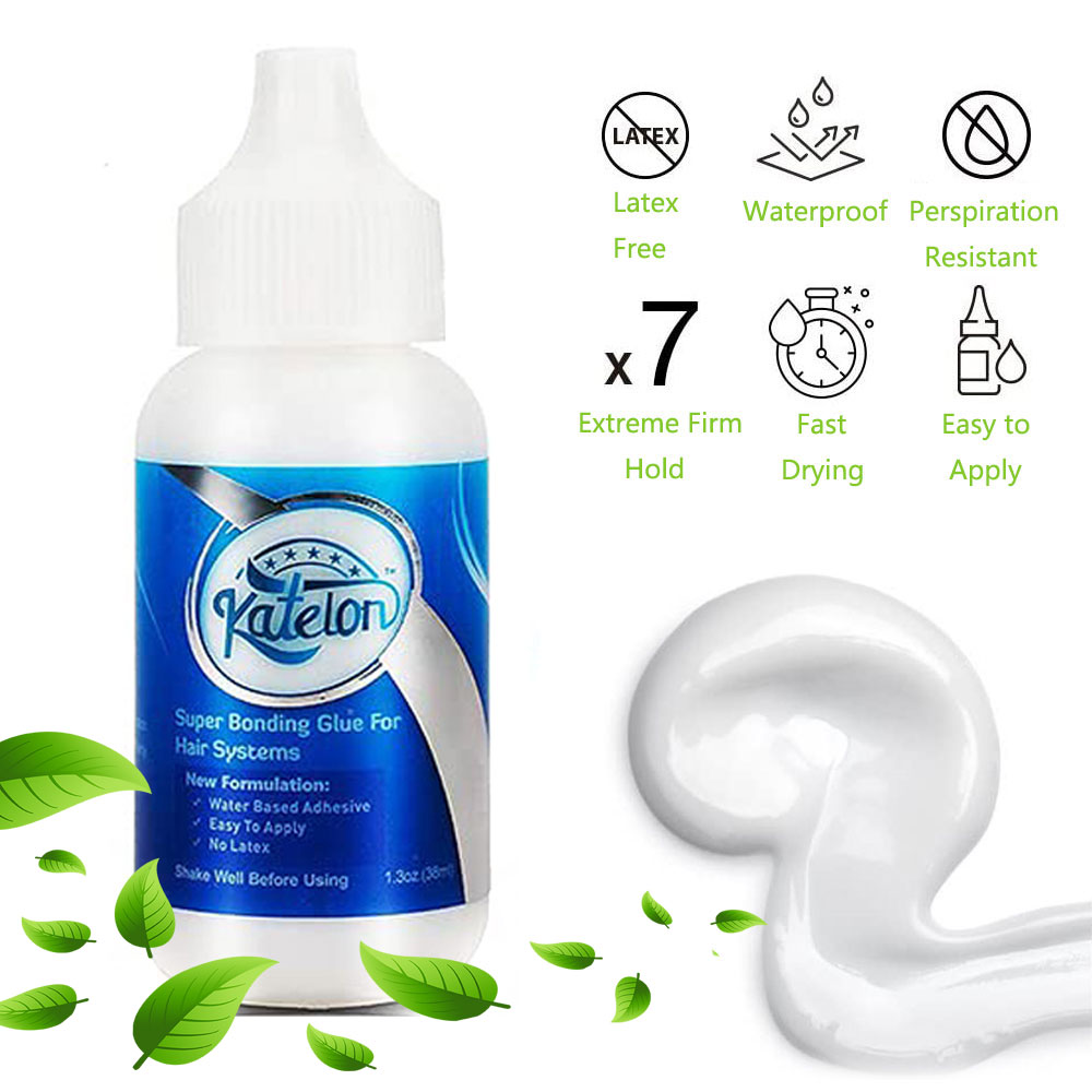 Waterproof Lace Wig Glue, Strong Liquid Adhesive Hair Glue for Lace Front Wigs, Lace Tint Spray & Elastic Melt Band