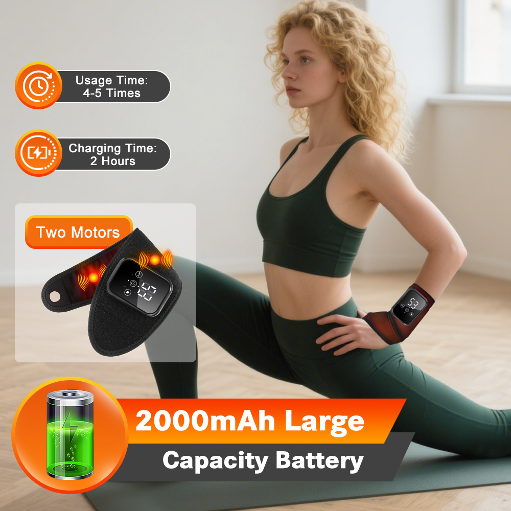 Wrist Brace Wrap Guard, Electric Wrist Massage, Hot Compress Wristband, Adjustable Heating, Vibrating Therapy