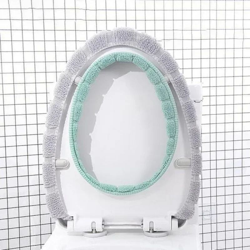 Thickened Toilet Seat Cover Pad – Warm, Washable & Non-Slip Soft Toilet Seat Cover