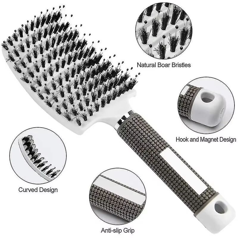SmoothDetangle Boar & Nylon Scalp Massage Hair Brush