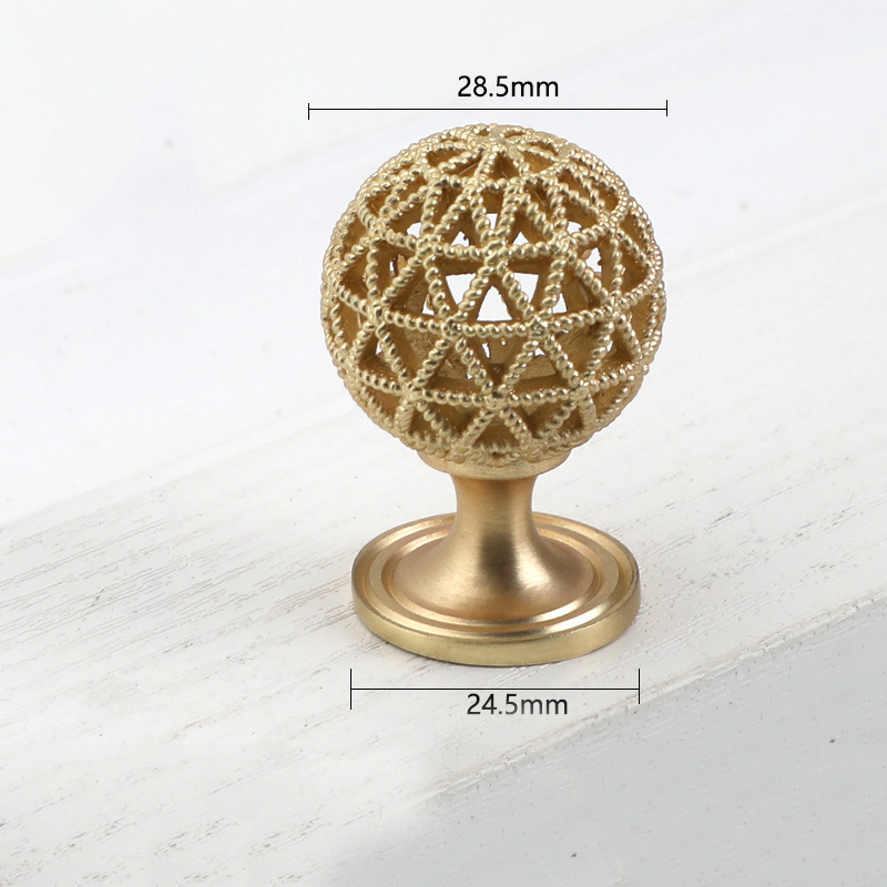 Polished Ball Cabinet Knob Zinc Alloy Round Drawer Pull