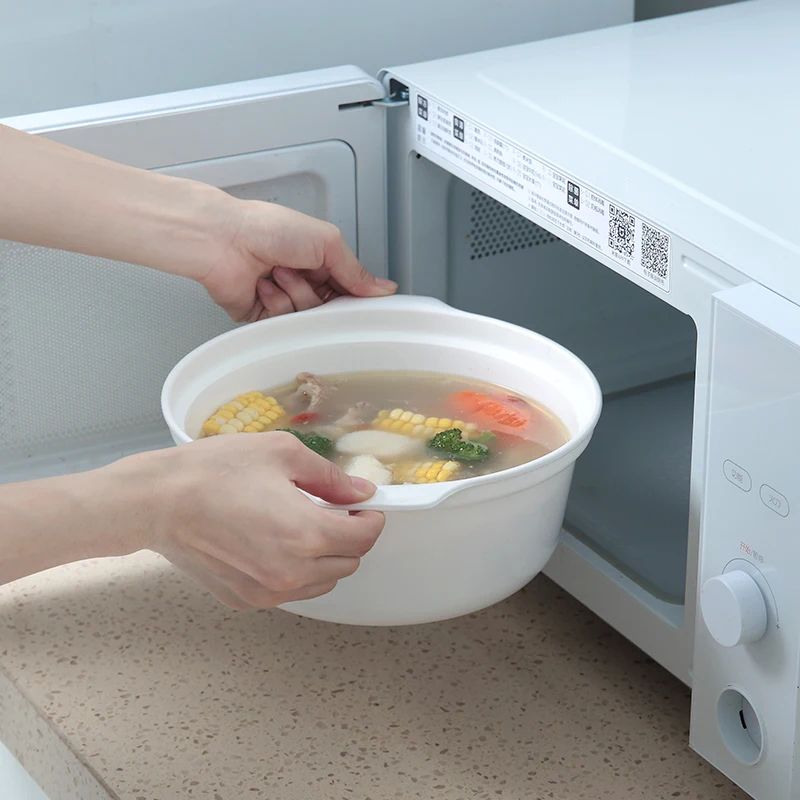 GIANXI Microwave Oven Special Box Heated Soup Pot, Steam Rice & Buns with Lid, Eco-friendly Food Grade Kitchen Tool