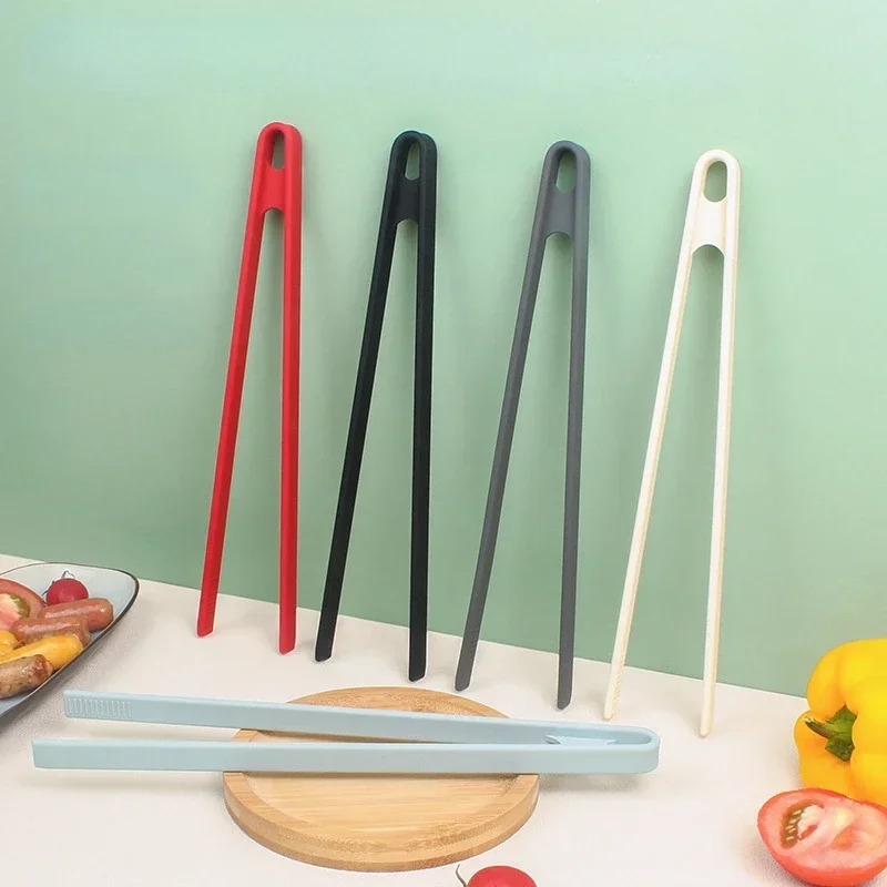 Heat Resistant Silicone Kitchen Tongs for Toast Grill and Serving