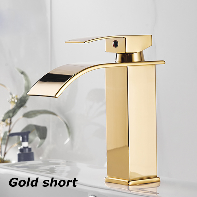 Stainless Steel Waterfall Wash Basin, Hot Cold Dual Faucet, Black Bathroom Toilet Home Sink