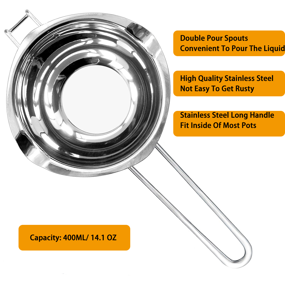 Stainless Steel Candle Making Pouring Pot Double Boiler Wax Melting Pot DIY Candle Making Starter Kit High Quality Tools