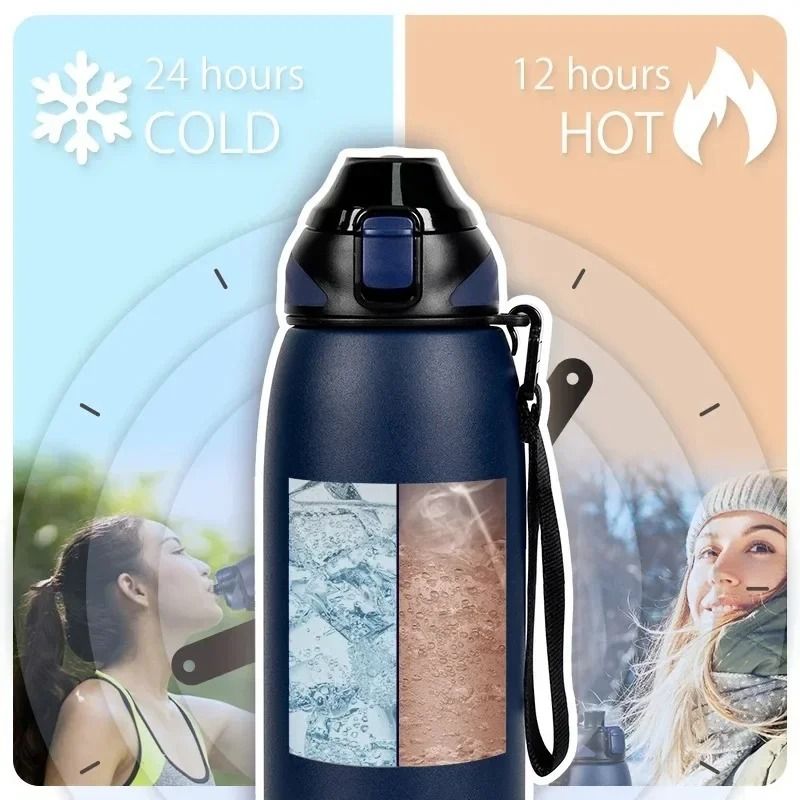 FEIJIAN Stainless Steel Vacuum Sports Bottle – Portable Travel Water Bottle for Hot & Cold Drinks