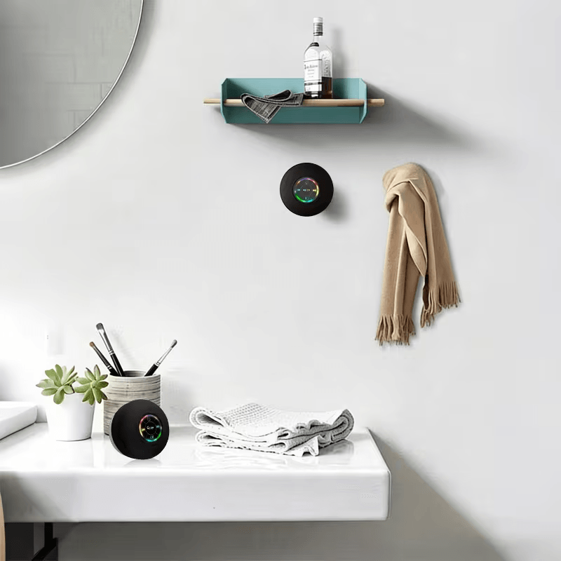 Waterproof Bluetooth Shower Speaker With Mic, Suction Mount & Hands Free Control