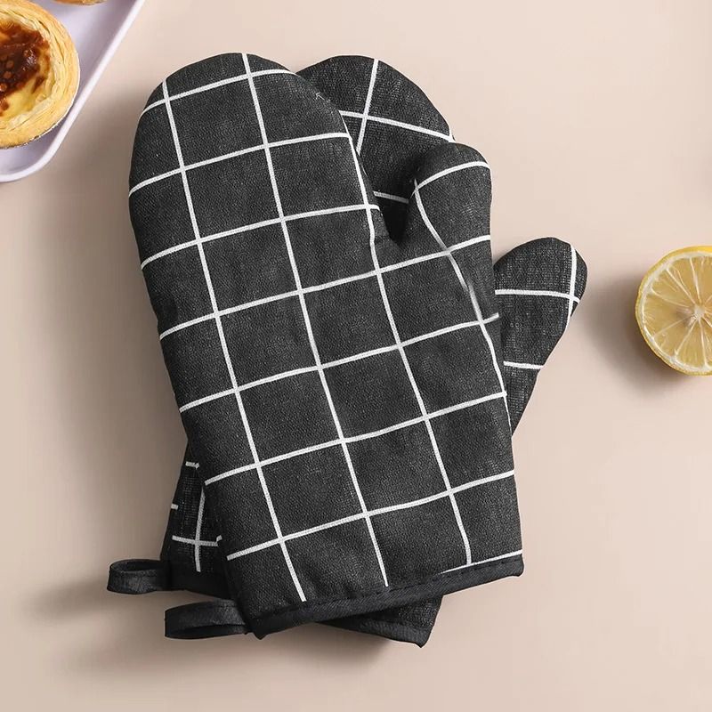 2pcs Heat Insulating Oven Gloves Anti Scald Baking and Microwave Mitts