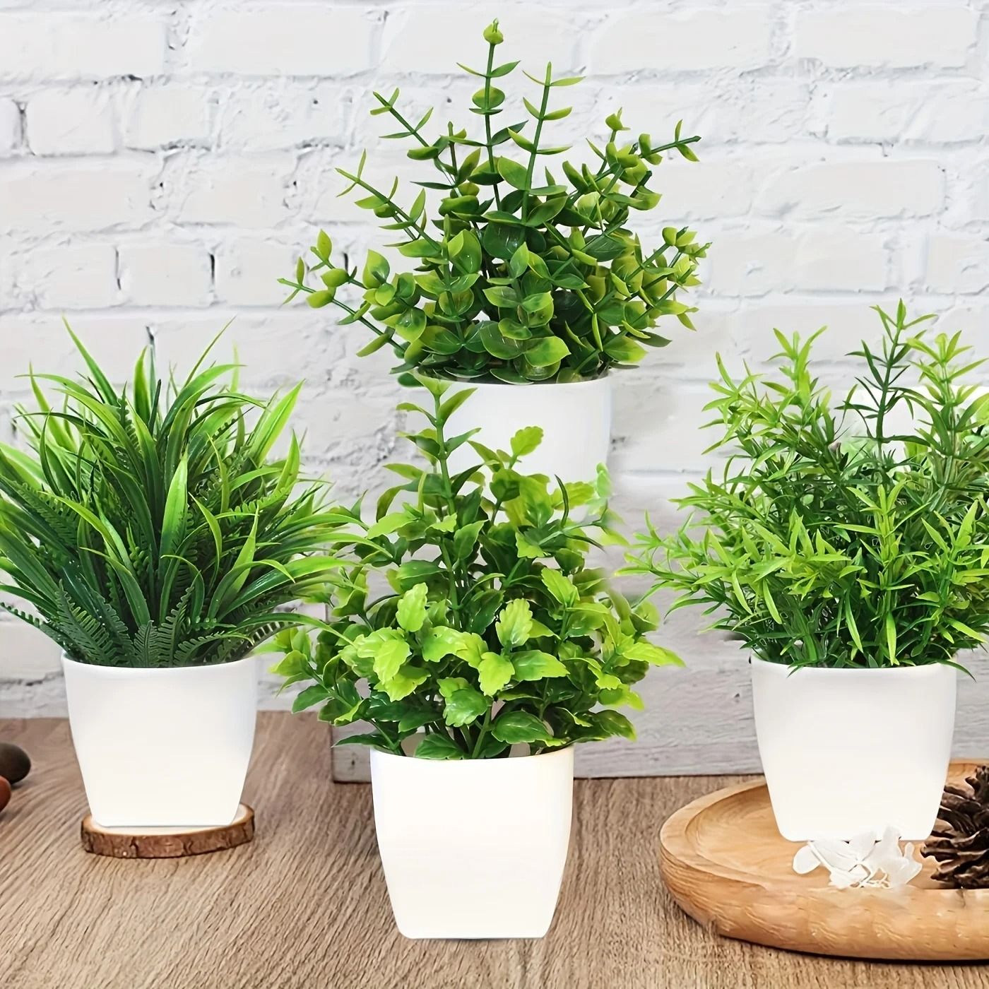 Artificial Potted Plant Desktop Home Office Shelf Decor
