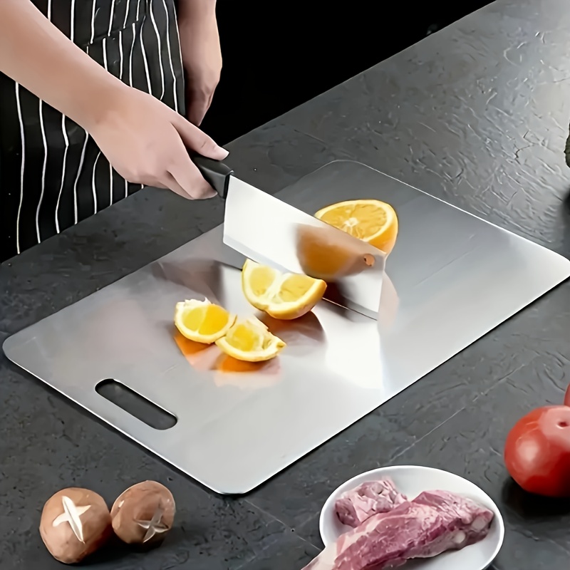 Stainless Steel Cutting Boards Set Non-Slip, BPA Free, Rustproof with Juice Groove