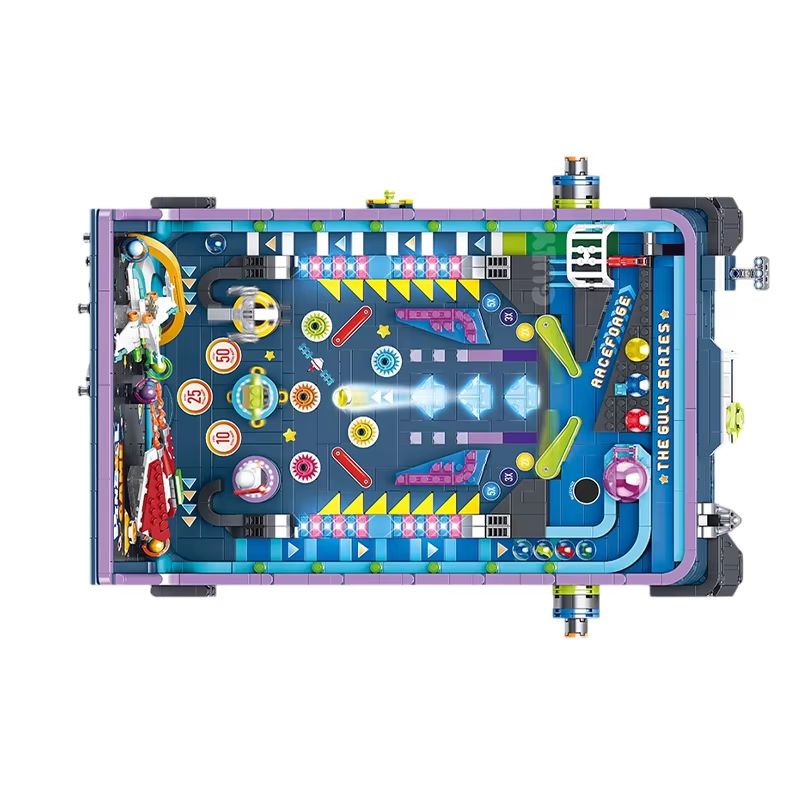 Creative Pinball Machine Building Blocks DIY Toy - Game Console Brick Model Puzzle