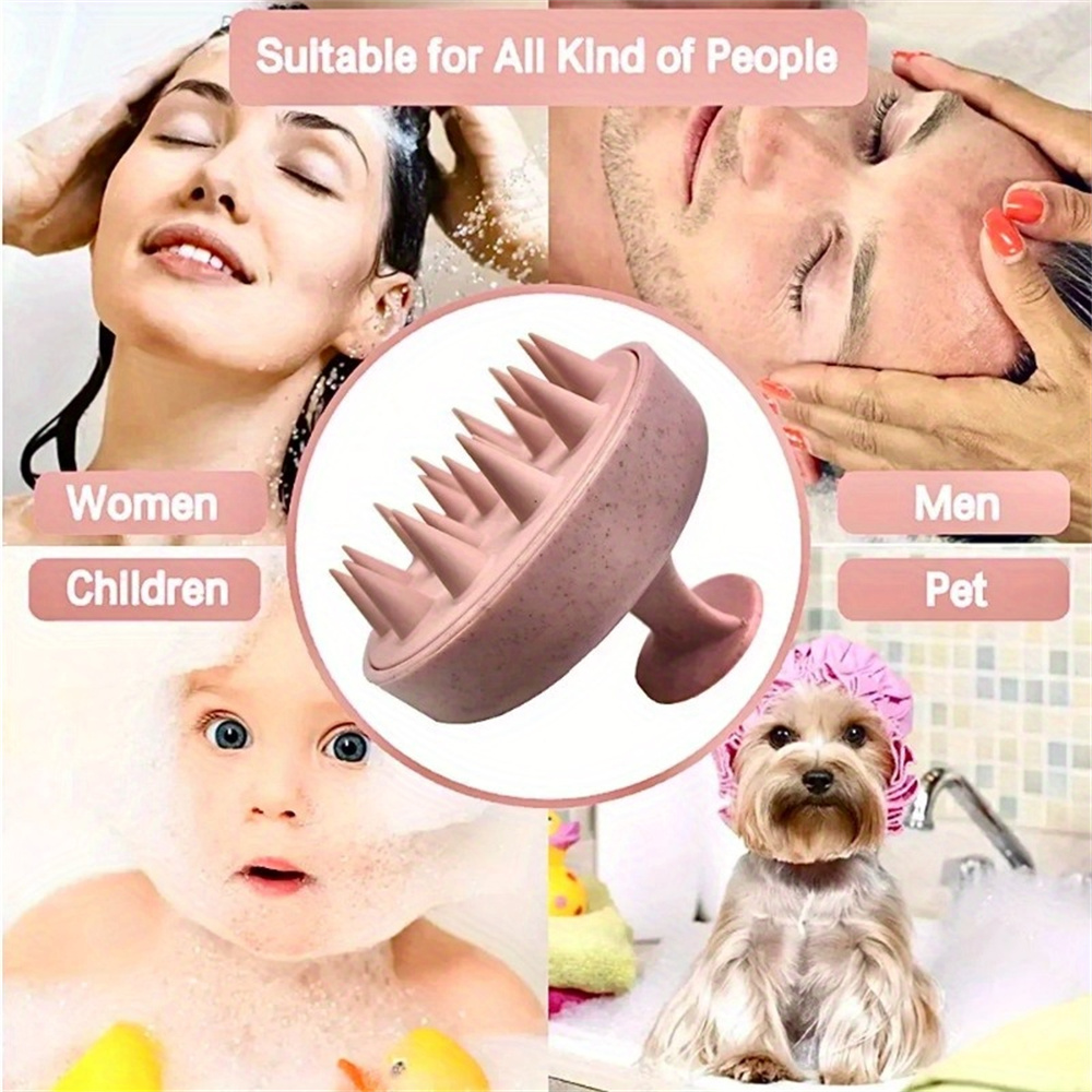 Salon Hairdressing Tool, Silicone Bath Shower Brush, Scalp Massage Comb for Deep Hair Cleaning