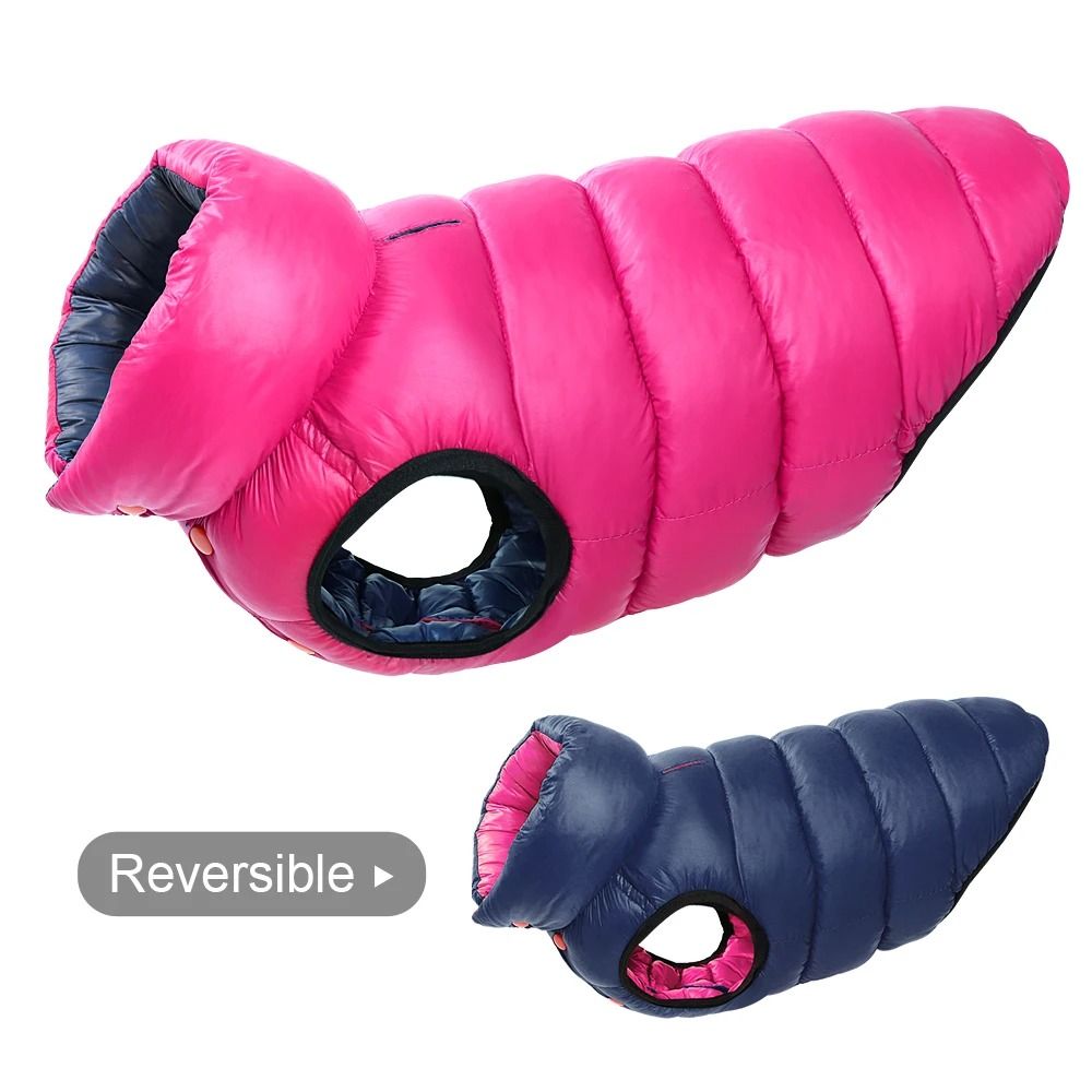Reversible Waterproof Winter Dog Jacket Thick Warm Pet Coat
