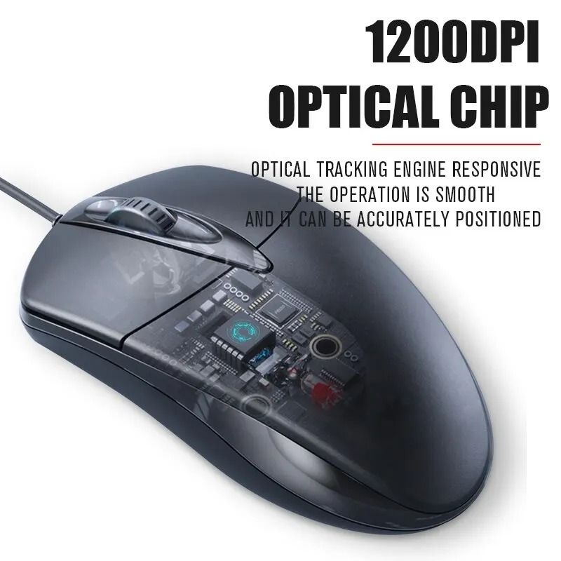 Ergonomic USB Optical Wired Computer Mouse