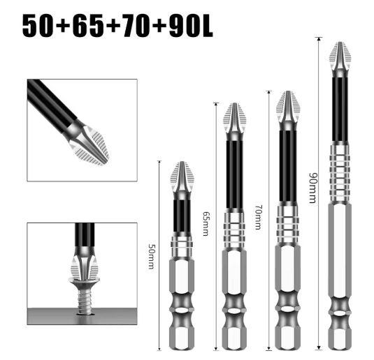 K5 S2 Magnetic Cross Head Screwdriver Bit Non Slip High Hardness Drill Bit 5A