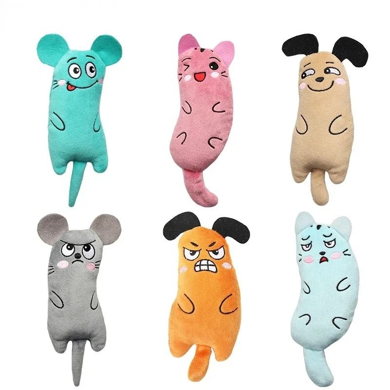 Catnip Chewing Plush Toy for Cats Teeth Grinding and Interactive Play