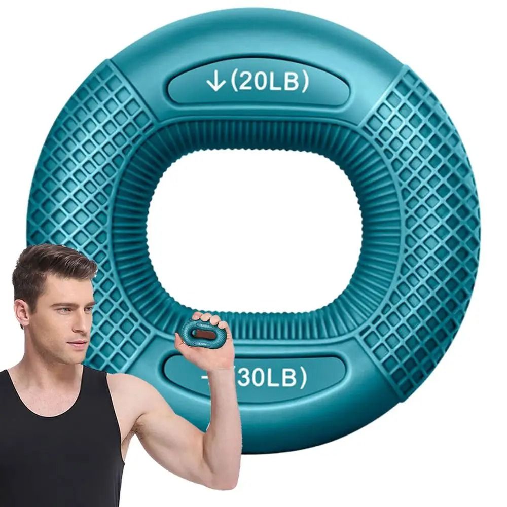 Silicone Finger Grip Strengthener Adjustable Resistance Hand Exercise Ring