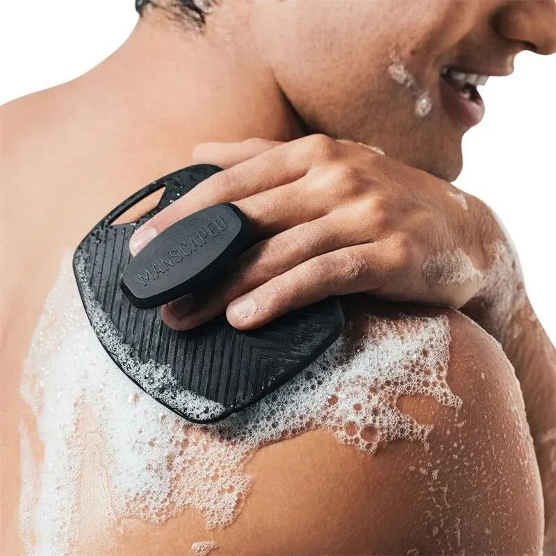 Exfoliating Silicone Bath Brush Wall Mounted Cleaning Body and Face Wash Brush