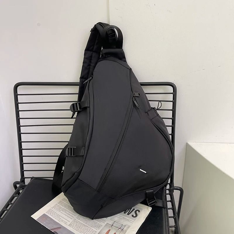 Large Capacity Sling Bag Mens Chest Bag Nylon Crossbody Travel Shoulder Student Backpack