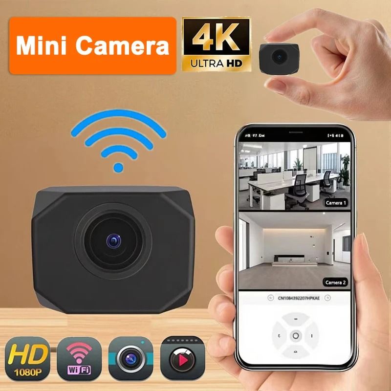 Elite HD 4K Mini Smart WiFi Camera – AP IP Remote Monitoring – Ultra-Light Portable Surveillance Camcorder