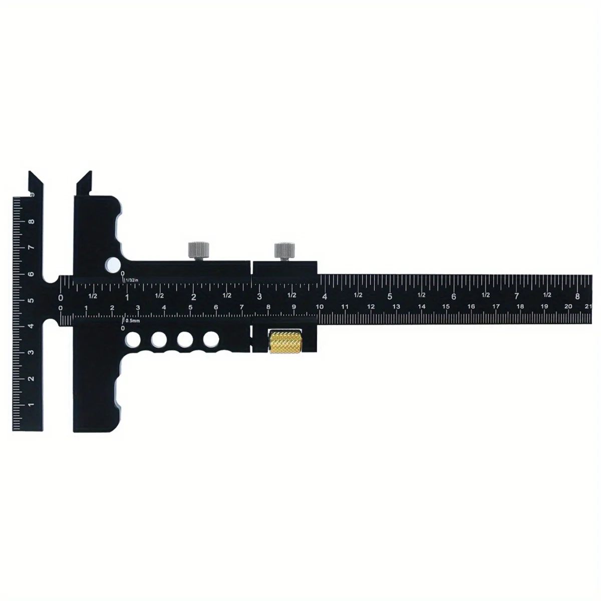 Woodworking Scriber Gauge T-Square Marking Tool – Aluminum Alloy Sliding Measuring Ruler for Framing & Scribing