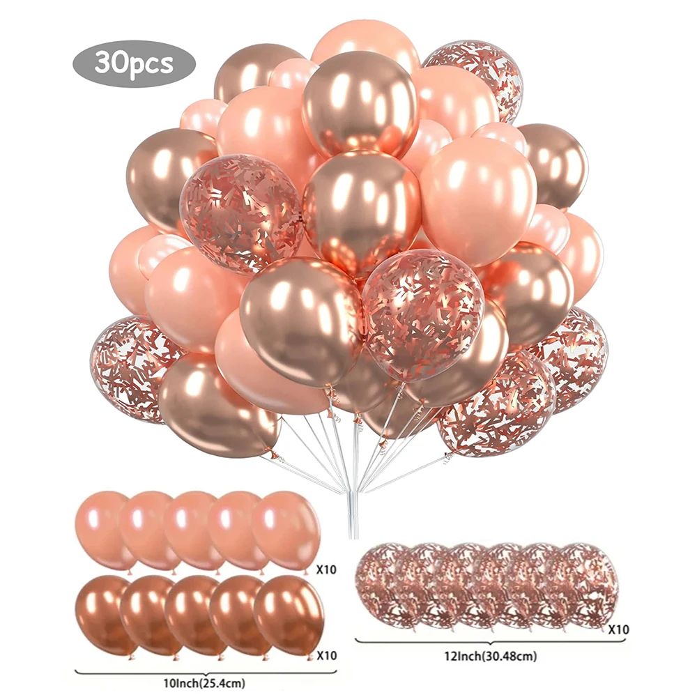 White and Gold Party Balloon Set