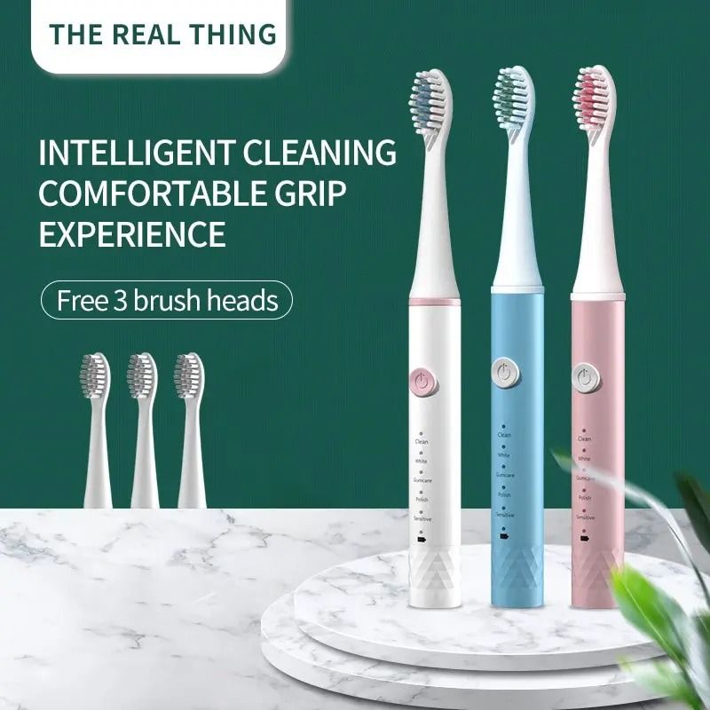 Rechargeable 5-Mode Sonic Dental System | 40,000 SPM Waterproof Ultrasonic Toothbrush