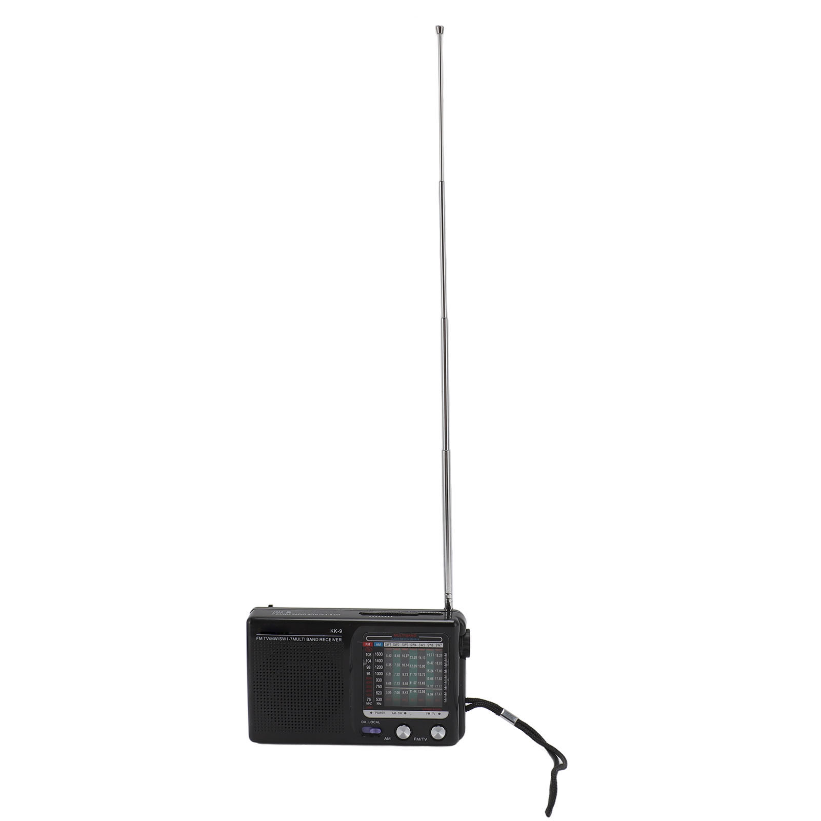 Portable Multi-Band Radio with Bluetooth for Emergency FM, AM & SW Bands, Battery Powered for Seniors