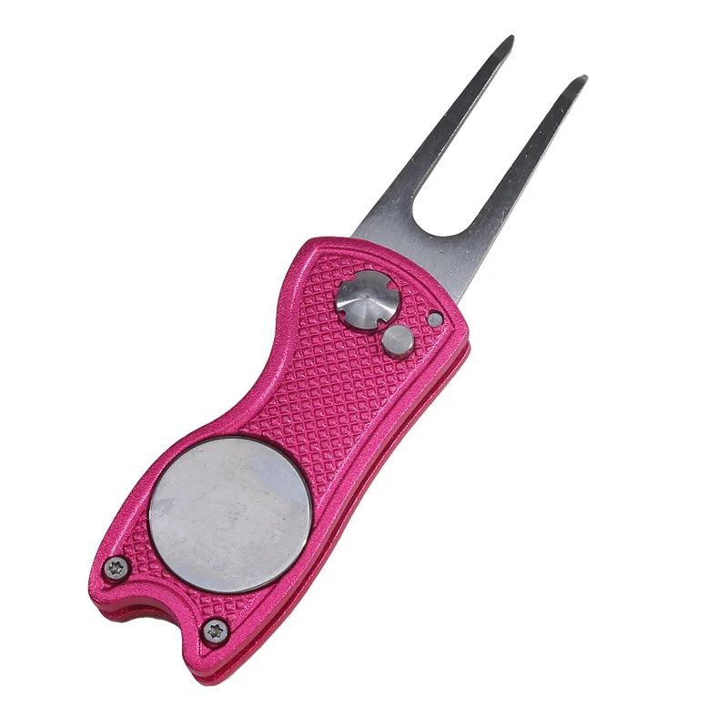 Foldable Golf Divot Repair Tool with Groove Cleaner