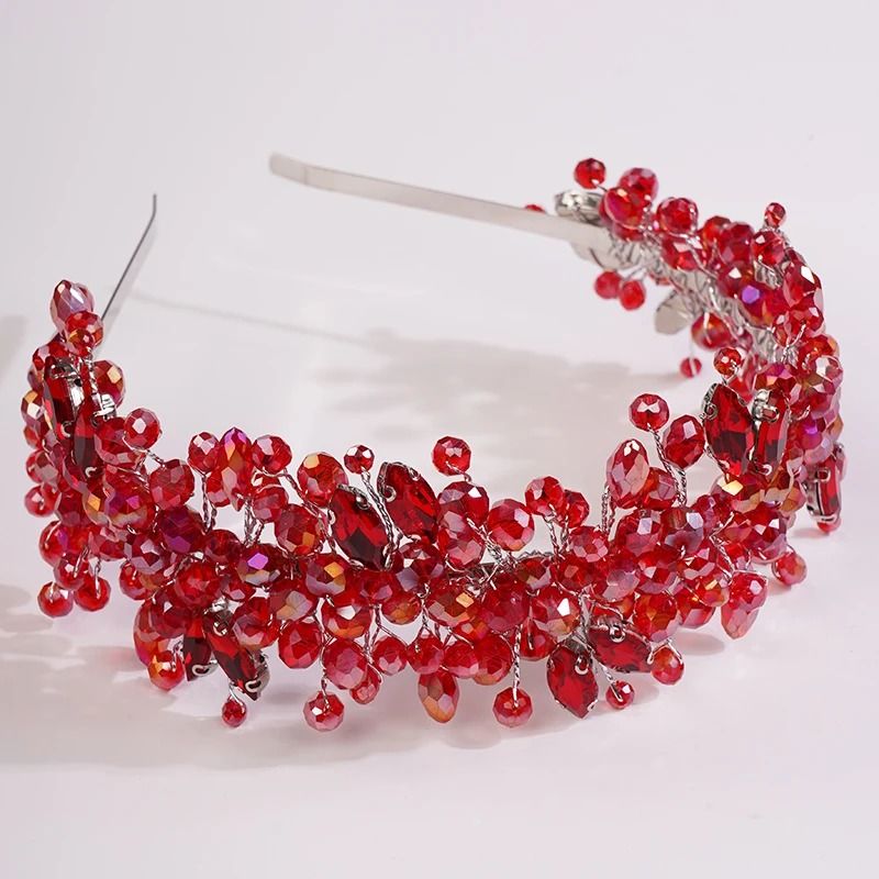 Women Rhinestone Bridal Tiara Headband Handmade
