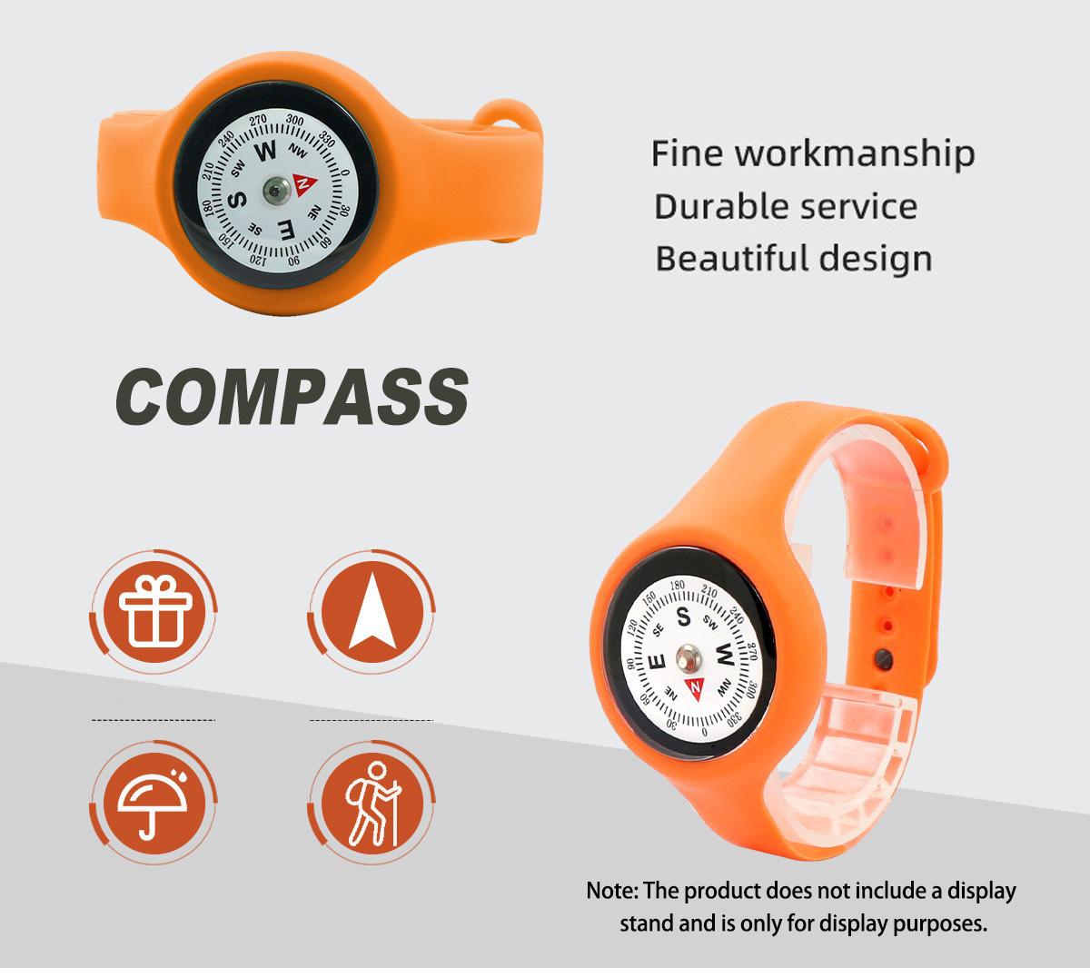 Portable Compass with Anti-Slip Strap for Outdoor Adventures, Hiking, and Camping