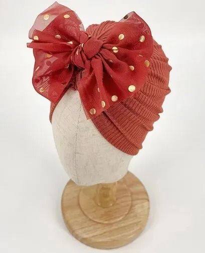 Lovely Shiny Bowknot Baby Hat
