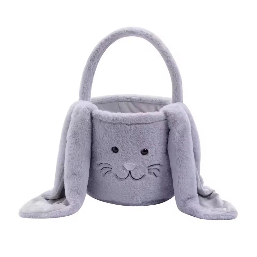 Lovely Easter Bunny Basket, Plush Candy Carry Basket, Bunny Gift Basket