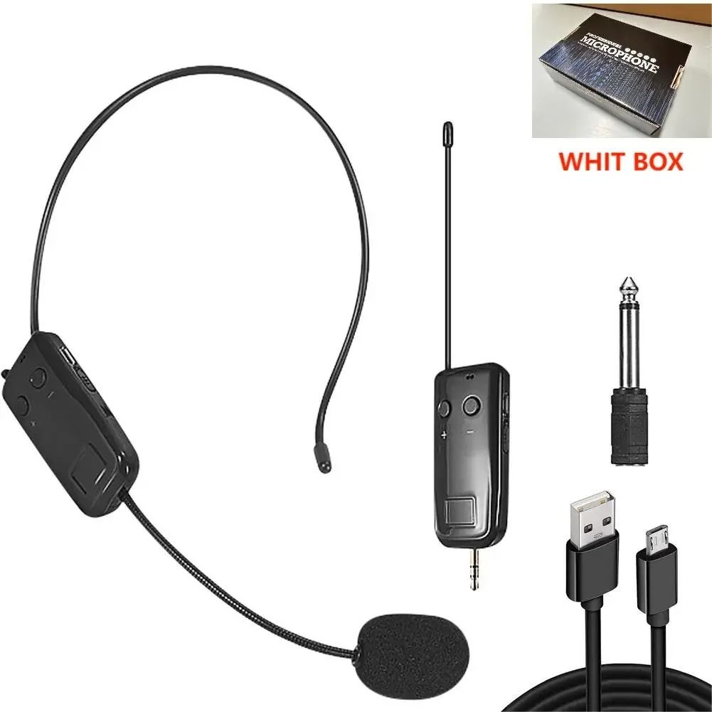 2.4G Wireless Headset Microphone with Transmitter and Receiver
