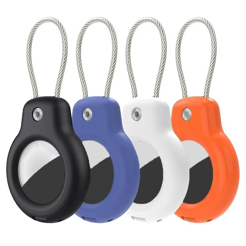 Professional Heavy-Duty Security Case for Apple AirTag with Stainless Steel Cable Lock