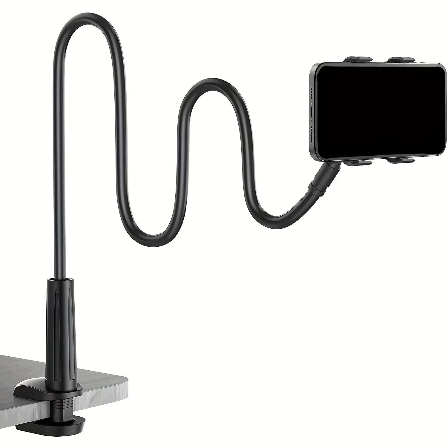 Flexible Gooseneck Phone Holder Clamp Stand with Long Arm Mount