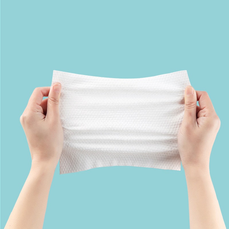 Disposable Dry Cleanser Towelettes, 100% Cotton Makeup Wipes for Gentle Skin Cleansing