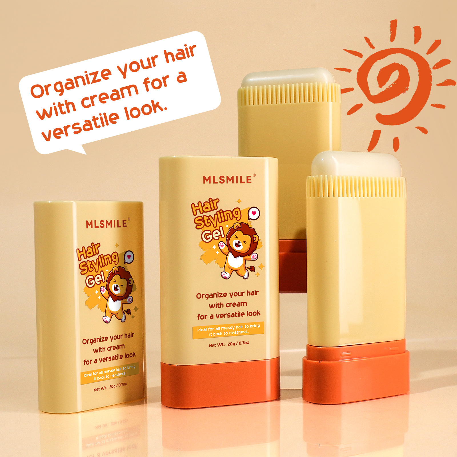 Professional Hair Wax Stick for Wigs, Fix Flyaways, Frizz, Broken Hairs for Men, Women, Children, Fluffy Hair Styling