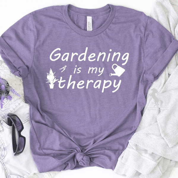 Comfort Colors Gardening Is My Therapy Shirt Plant Lover Gardening Tee Gift