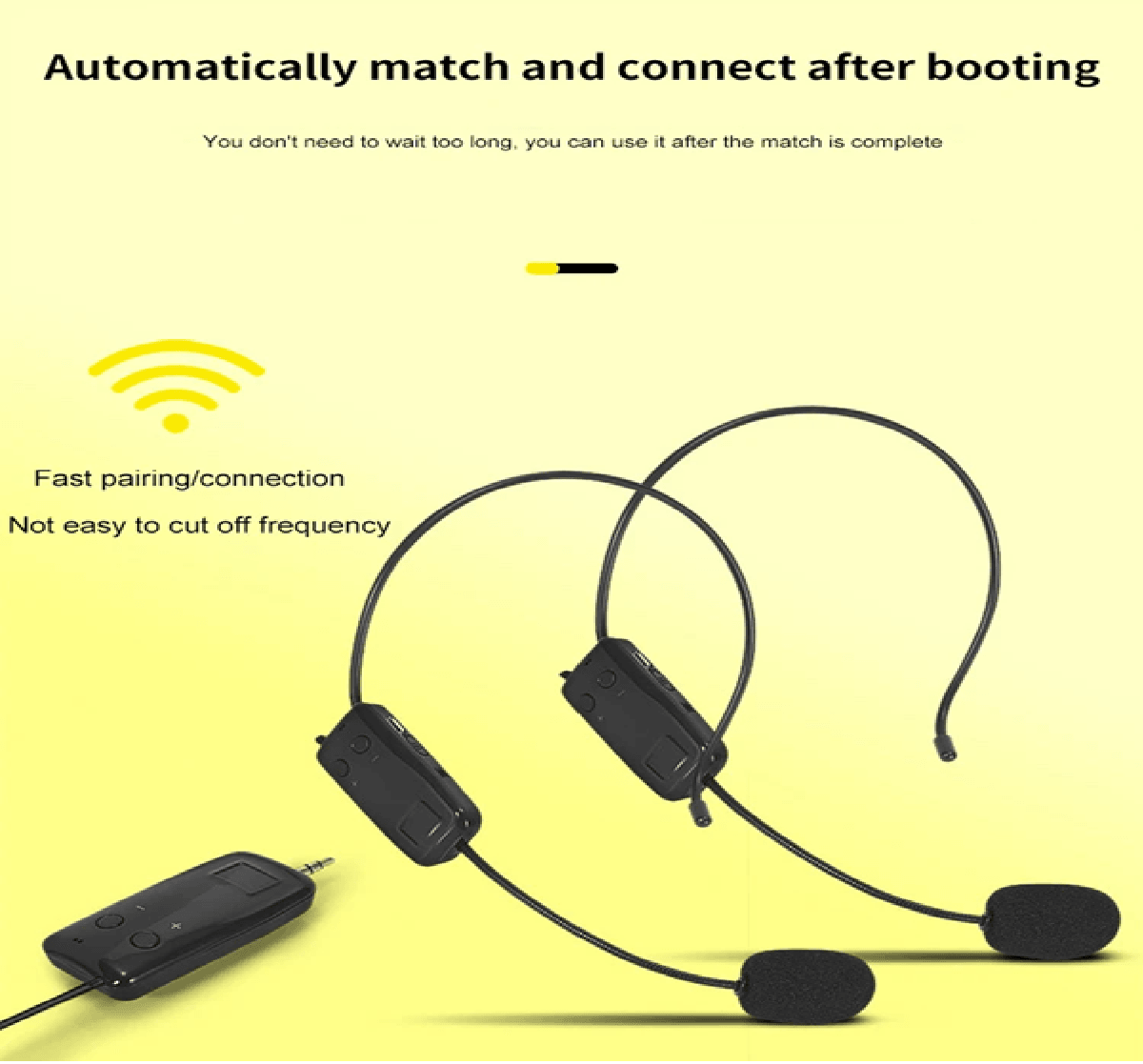 ClearVoice 2.4G Wireless Headset Microphone Set
