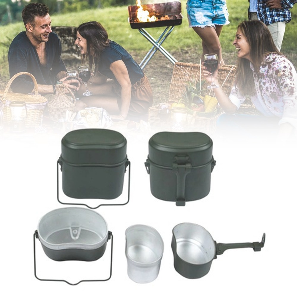 Aluminum Camping Mess Kit Lightweight Outdoor Lunch Box for Hiking & Backpacking