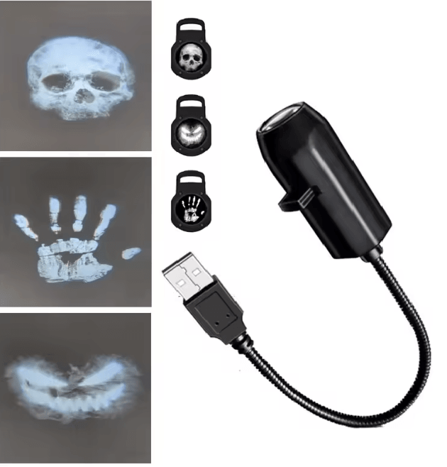 Halloween Skull Projection Night Light