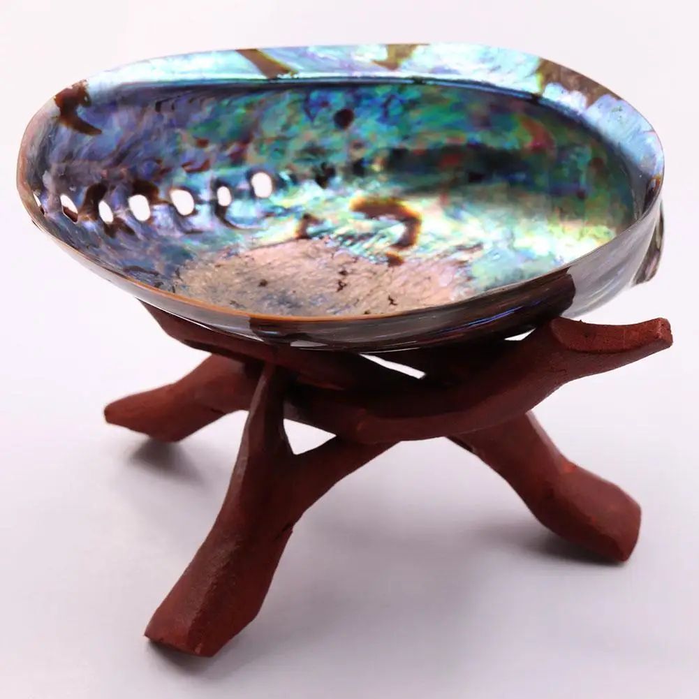 Natural Paua Abalone Shell Smudge Kit with Stand