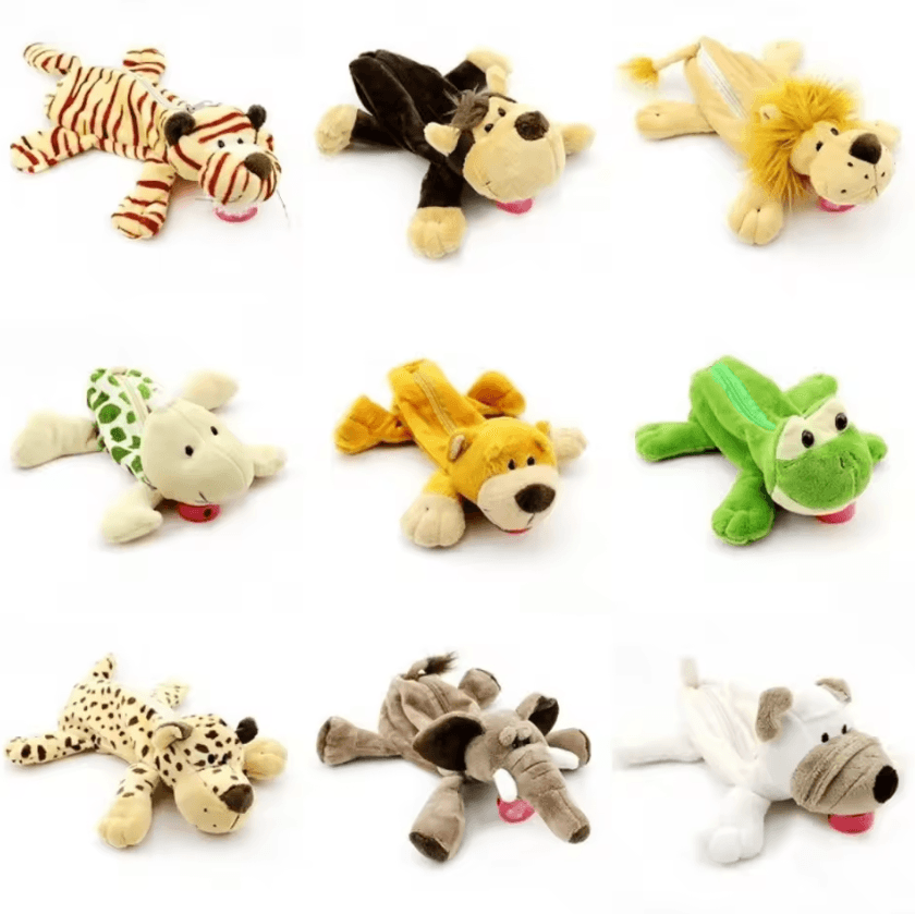 Cute Plush Animal Pencil Case – Large Capacity Kawaii Stationery Organizer