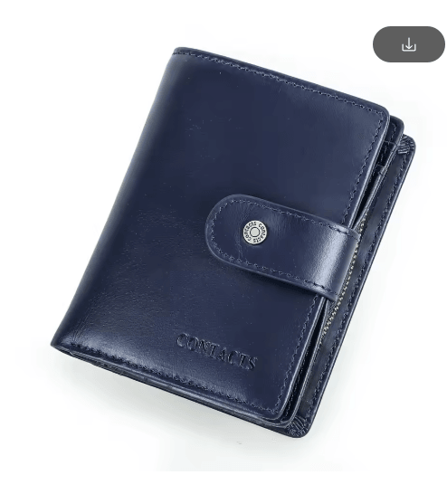 Vintage RFID Leather Wallet for Men Genuine Leather Zip Wallet with Coin Pocket