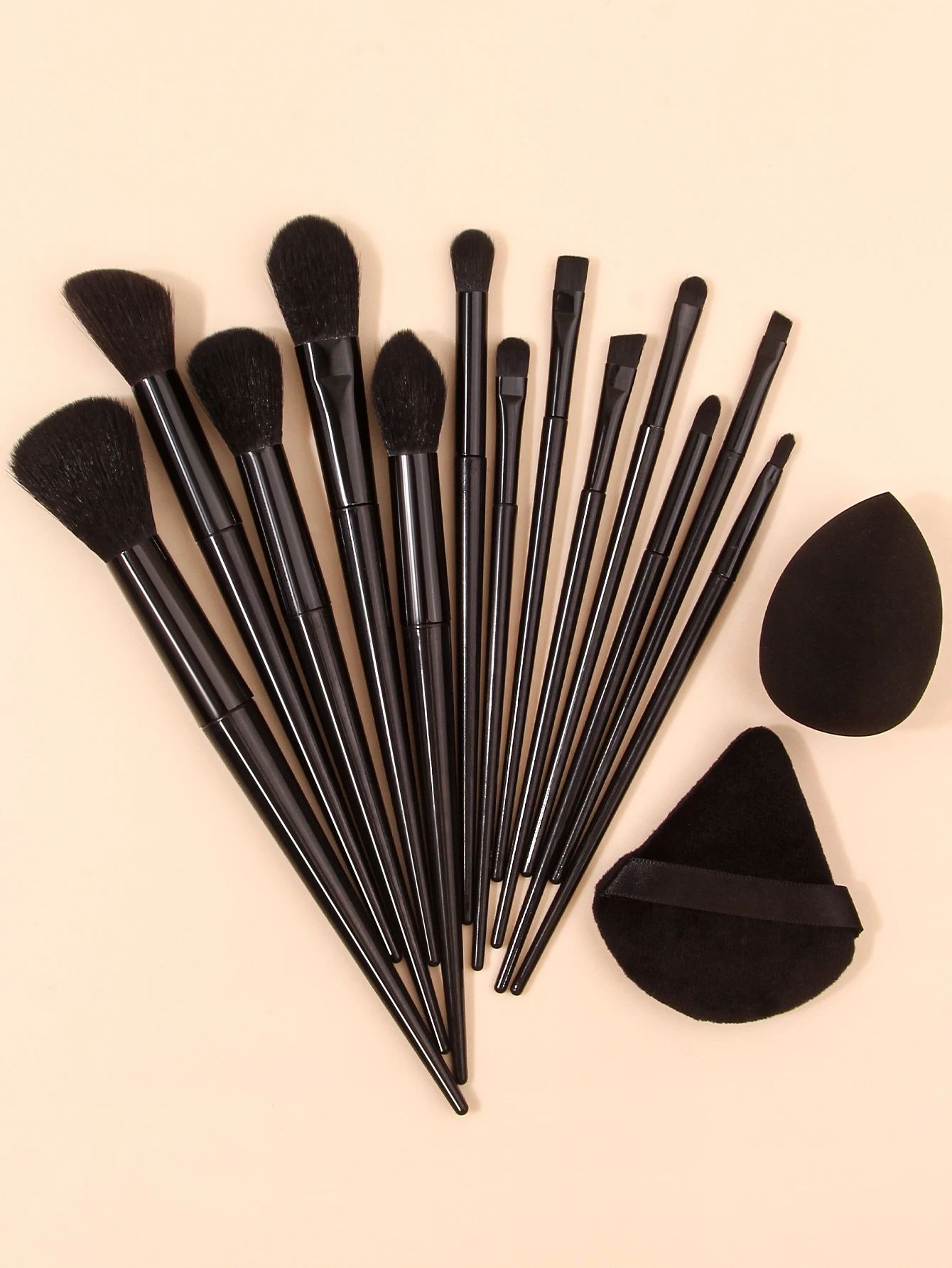 13 Piece Professional Makeup Brush Set with Sponges for Complete Flawless Application