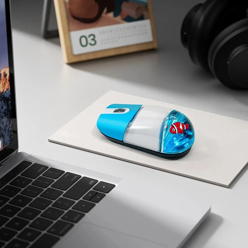 Creative Floating Aquarium Dual-Mode Wireless Mouse