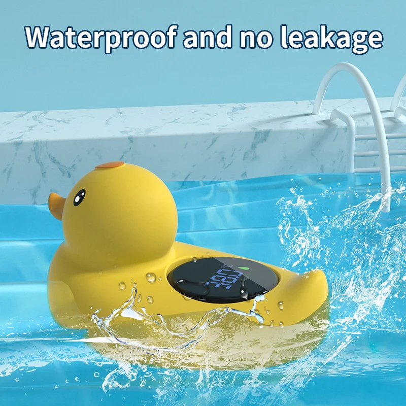 Floating Waterproof Baby Safe Thermometer Little Yellow Duck Baby Bathtub Shower Temperature Sensor