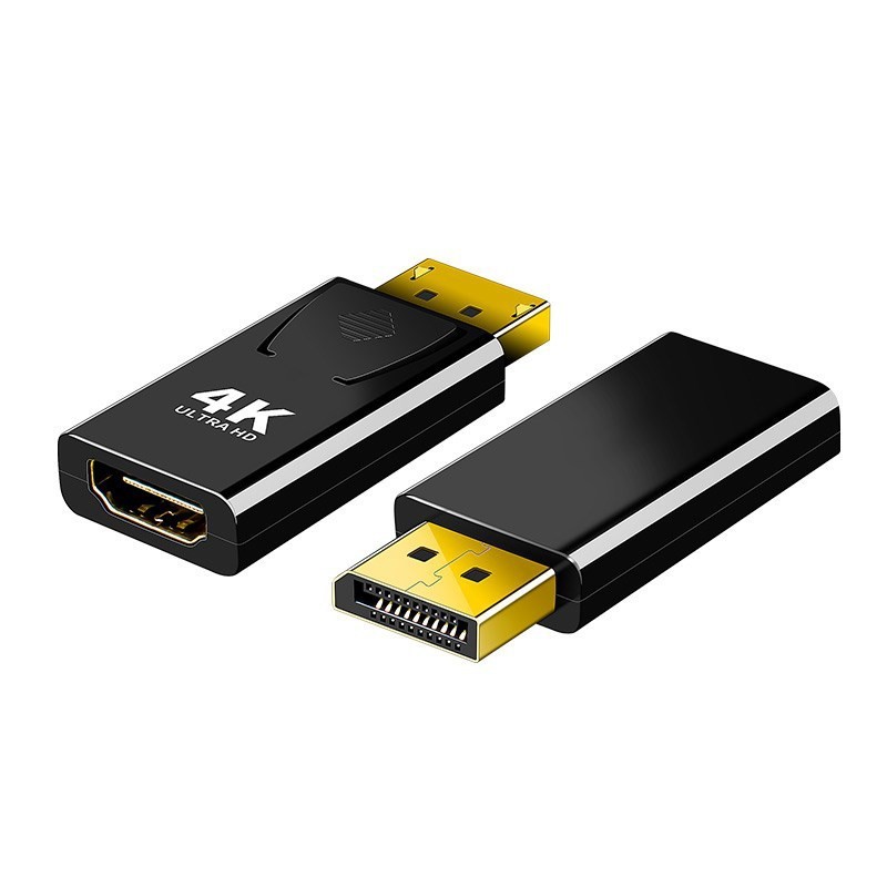 Displayport to DP to HDMI-compatible Converter, HDTV Monitor Audio Video Adapter for Computer Systems